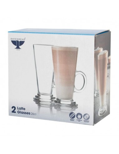 ENTERTAIN SET OF 2 LATTE GLASSES