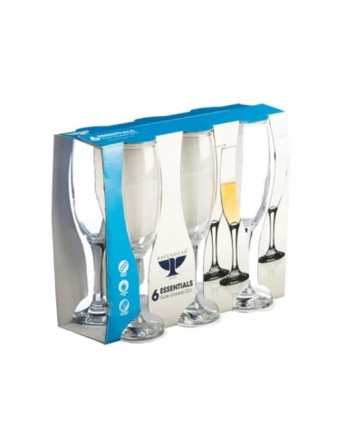 ESSENTIALS SLEEVE OF 6 FLUTE GLASS 22CL