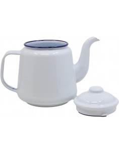 ENAMEL TEAPOT WHITE WITH... 2