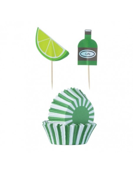 MASON CASH 48 GIN & TONIC CUPCAKE CASE & TOPPERS