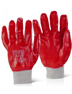 PVC KNITWRIST GLOVES RED RG40