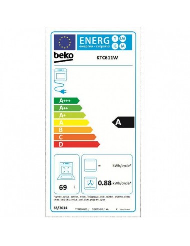 BEKO COOKER TWIN CAVITY CERAMIC WHITE...