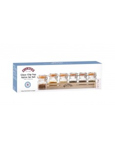 KILNER GLASS CLIP TOP SPICE...