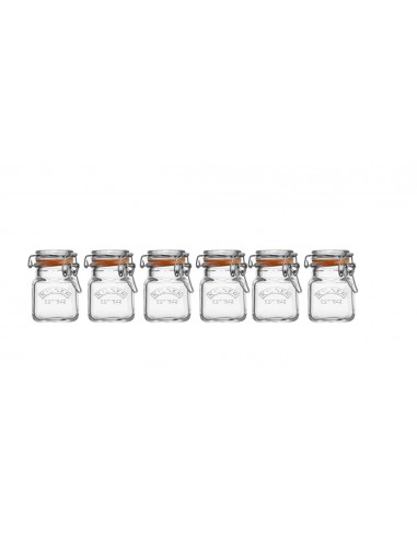 KILNER GLASS CLIP TOP SPICE JAR SET
