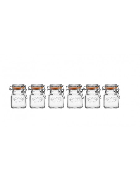 KILNER GLASS CLIP TOP SPICE JAR SET