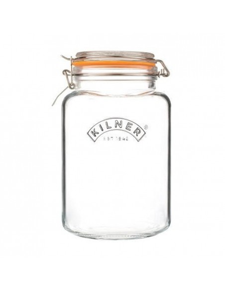 KILNER CLIP TOP SQUARE JAR 3L