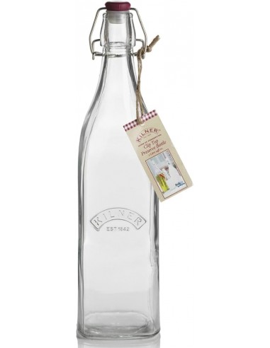 KILNER CLIP TOP BOTTLE SQUARE 1L