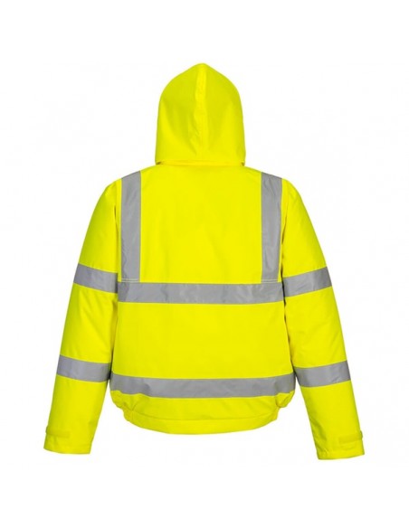 PORTWEST S463 HI VIS WINTER BOMBER JACKET YELLOW MEDIUM