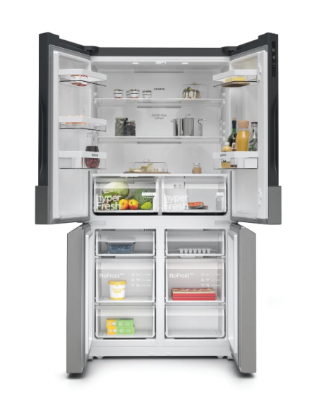 SIEMENS IQ300 FRENCH DOOR FRIDGE FREEZER 183 X 90.5CM BRUSHED STEEL