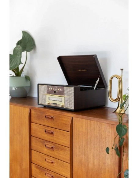 CROSLEY RHAPSODY RECORD PLAYER ENTERTAINMENT CENTER - MAHOGANY