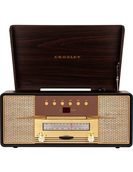 CROSLEY RHAPSODY RECORD PLAYER ENTERTAINMENT CENTER - MAHOGANY
