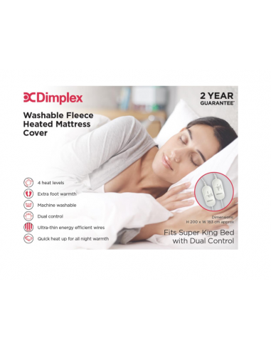DIMPLEX MATTRESS COVER FLEECE SUPER...