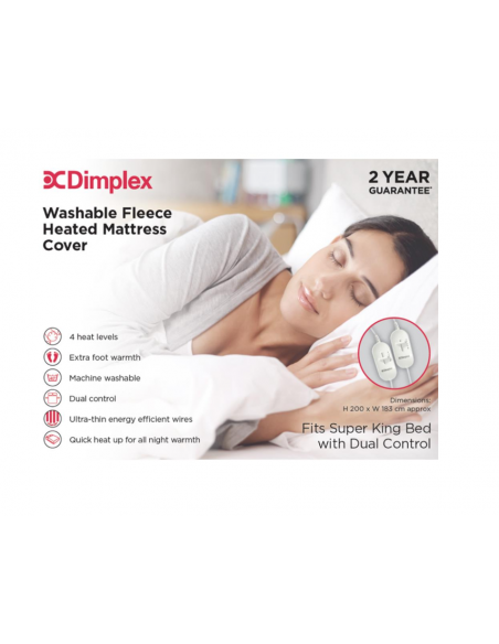 DIMPLEX MATTRESS COVER FLEECE SUPER KING SIZE DUAL