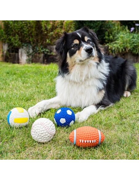 SQUEAKY LATEX POOCH BALL 9 CM