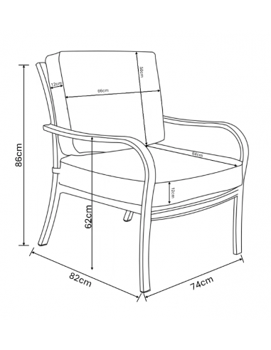 BUXTON 3 SEAT GARDEN LOUNGE SET