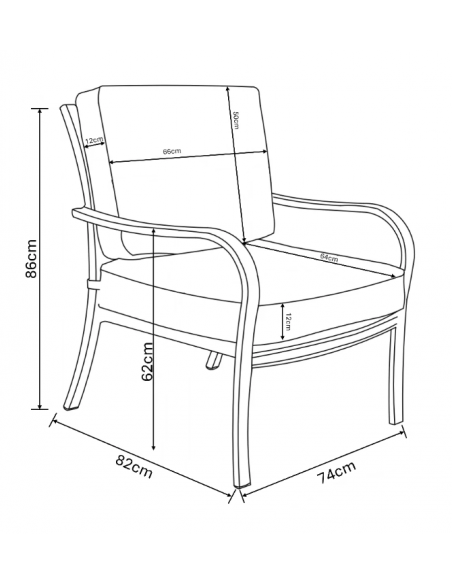 BUXTON 3 SEAT GARDEN LOUNGE SET