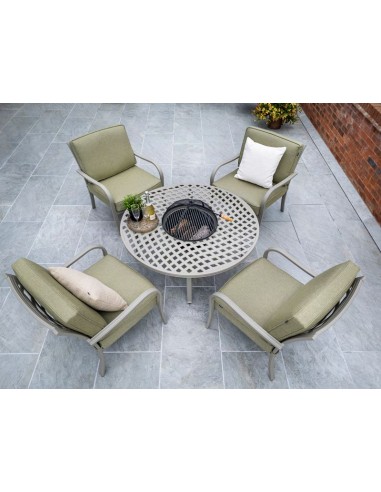 BUXTON 4 SEAT COSY FIRE PIT GARDEN...