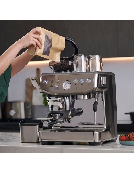 SAGE BARISTA EXPRESS IMPRESS STEEL COFFEE MACHINE