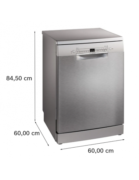BOSCH FREE STANDING DISHWASHER, 60CM SILVER INOX