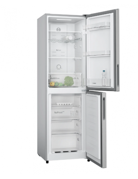 BOSCH FREE-STANDING FRIDGE-FREEZER 183X55CM STAINLESS STEEL