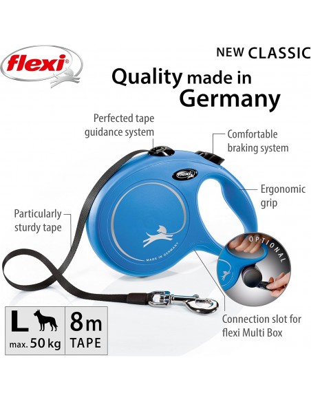 FLEXI CLASSIC LARGE TAPE 8M - BLUE