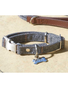 COUNTRY DOG COLLAR - SLATE...