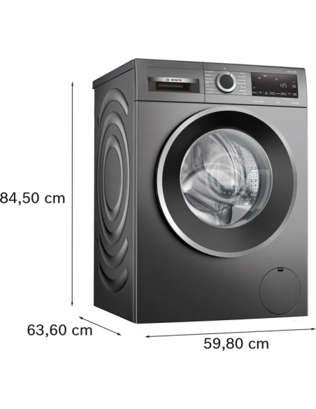 BOSCH S6 WASHING MACHINE 9KG 1400RPM GRAPHITE