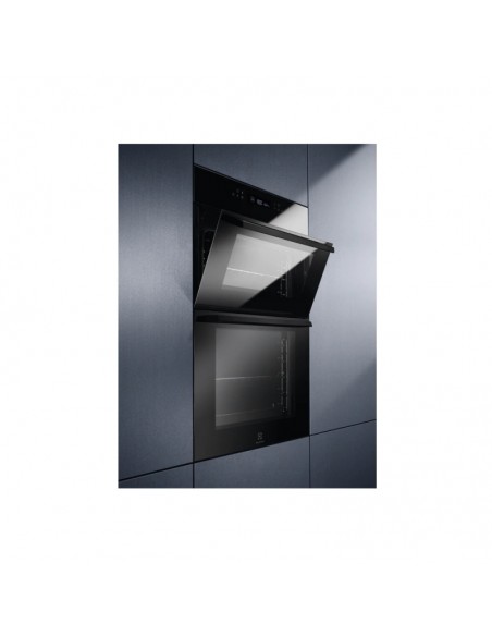 ELECTROLUX DOUBLE FAN OVEN BLACK
