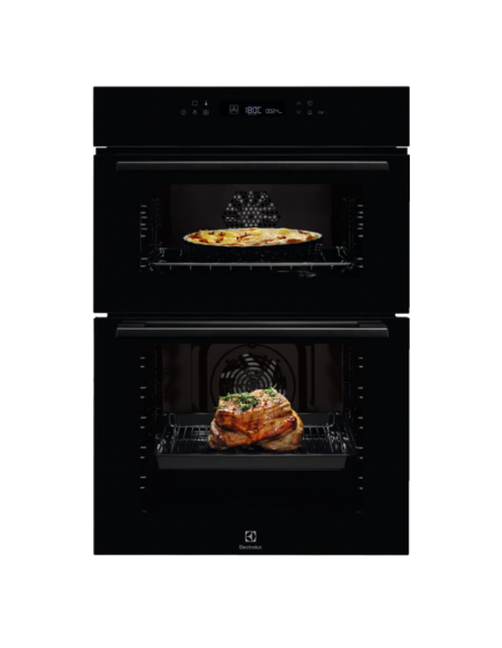 ELECTROLUX DOUBLE FAN OVEN BLACK