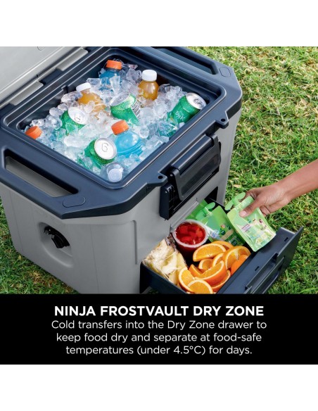 NINJA FROSTVAULT 28L HARD COOLER WITH DRY ZONE GREY