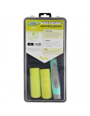 AXUS WOOD FINISHING MINI ROLLER KIT...