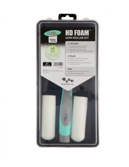 AXUX HD FOAM MINI ROLLER KIT WHITE SERIES 4"