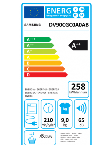 SAMSUNG 9KG HEAT PUMP TUMBLE DRYER -...