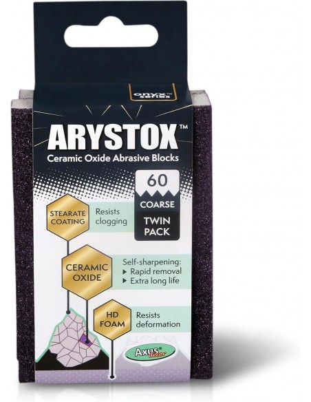 AXUS ARYSTOX CERAMIC OXIDE ABRASIVE BLOCKS GRIT 60