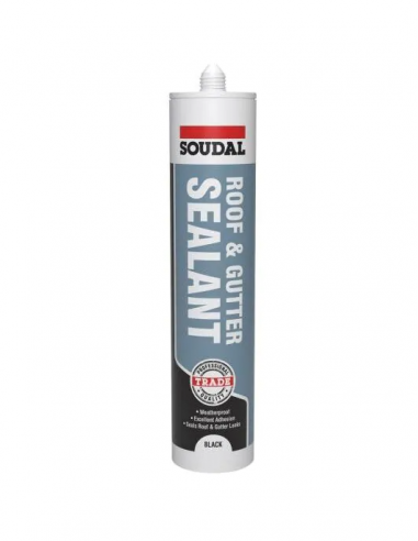 SOUDAL ROOF & GUTTER SEALANT 290ML BLACK