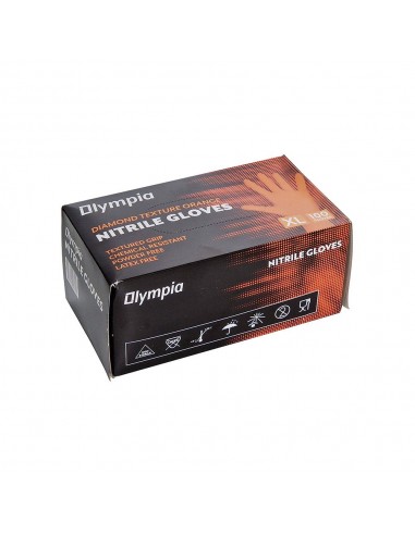 OLYMPIA ORANGE NITRILE GLOVES BOX/100...