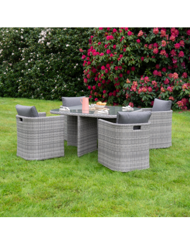ANFI 4 SEATER CUBE GARDEN FURNITURE SET