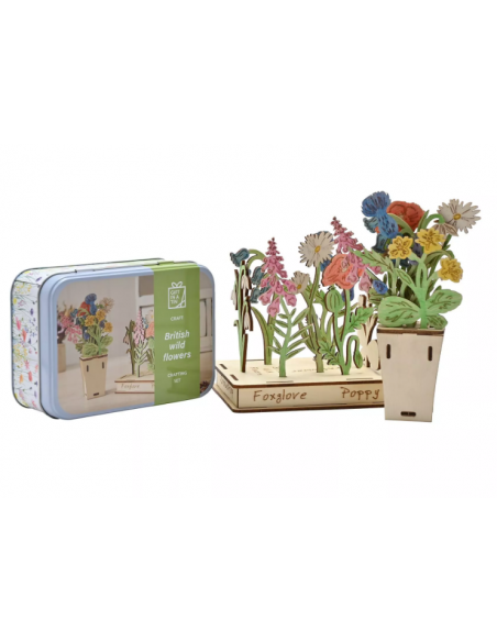 APPLES TO PEARS GIFT IN A TIN WILDFLOWERS CRAFTING SET