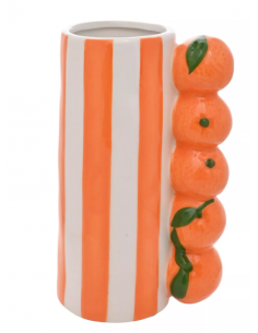 HESTIA ORANGE STRIPED VASE