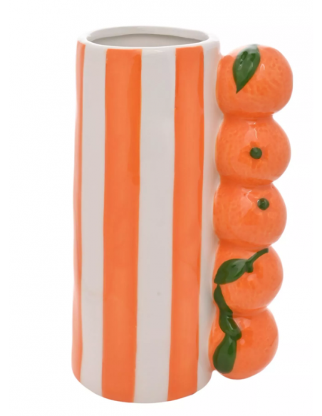 HESTIA ORANGE STRIPED VASE