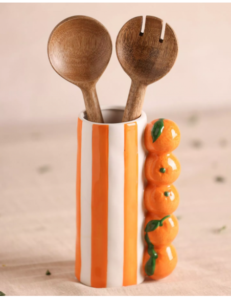 HESTIA ORANGE STRIPED VASE