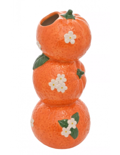HESTIA TRIPLE ORANGE VASE 21CM