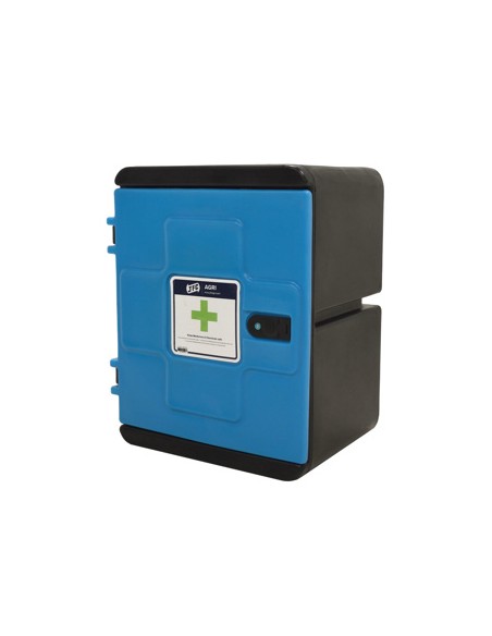 JFC MEDI SAFE STORAGE CABINET BLACK & BLUE