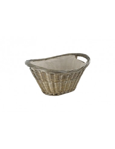 NATURAL WILLOW OVAL BASKET WITH...