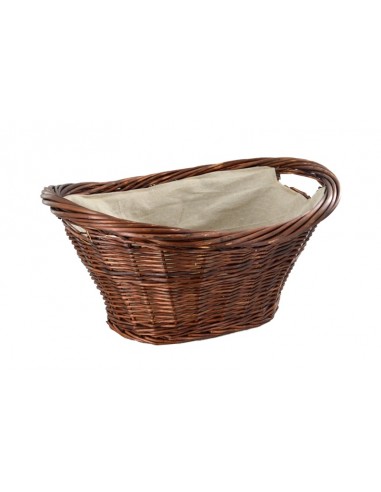 NATURAL WILLOW OVAL BASKET WITH...