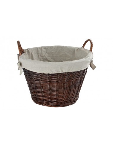 NATURAL WILLOW ROUND BASKET WITH...