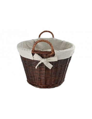 NATURAL WILLOW ROUND BASKET WITH...