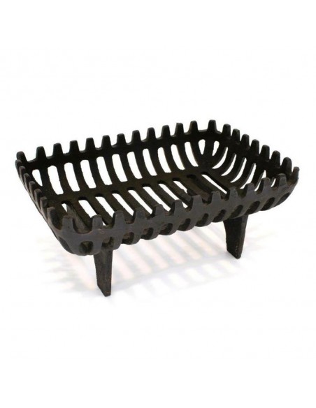 16'' CAST IRON FIRE BASKET GRATE - BLACK