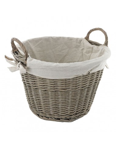 NATURAL WILLOW ROUND BASKET WITH...