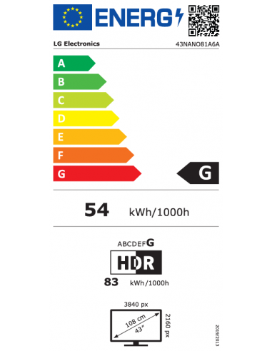LG 43" NANOCELL AI NANO81 4K SMART TV